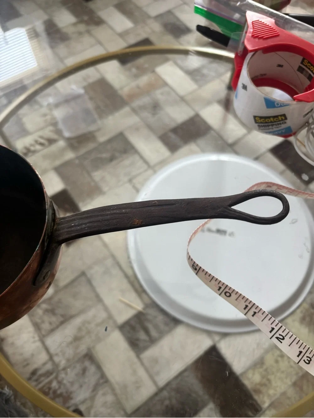 6” Copper Saucepan with Long Handle - Copper Finish